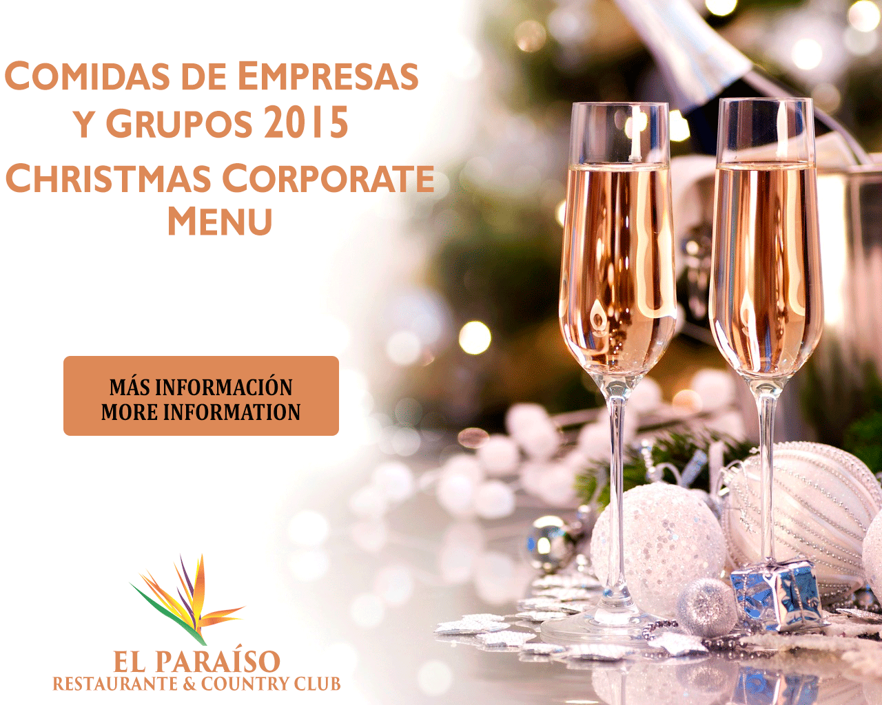 Comidas y Cenas de Navidad para Empresas y Grupos. Menús de Empresas y Grupos 2015.